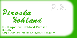 piroska wohland business card